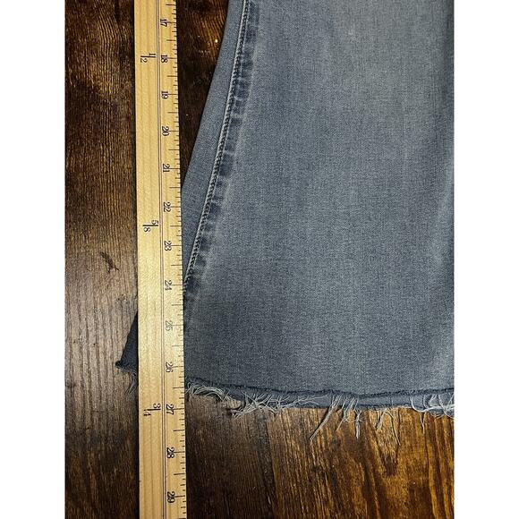 We The Free Jeans Womens 32 Denim Flare High Rise Stretch Boho Raw Hem Pants - Picture 9 of 10